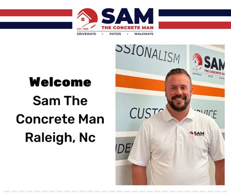 sam concrete man|sam the concrete man raleigh.